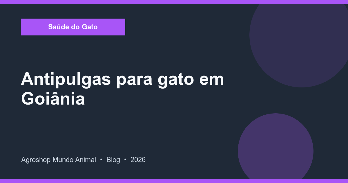 Antipulgas para gato em Goiânia