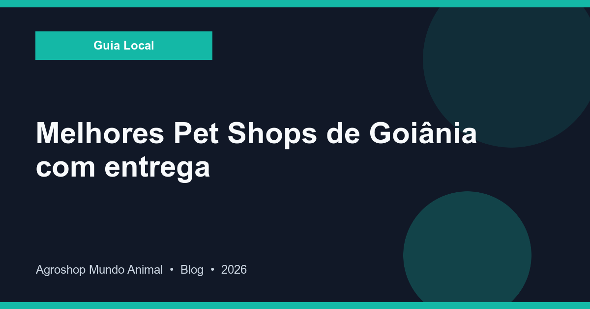 Pet shops em Goiânia com entrega