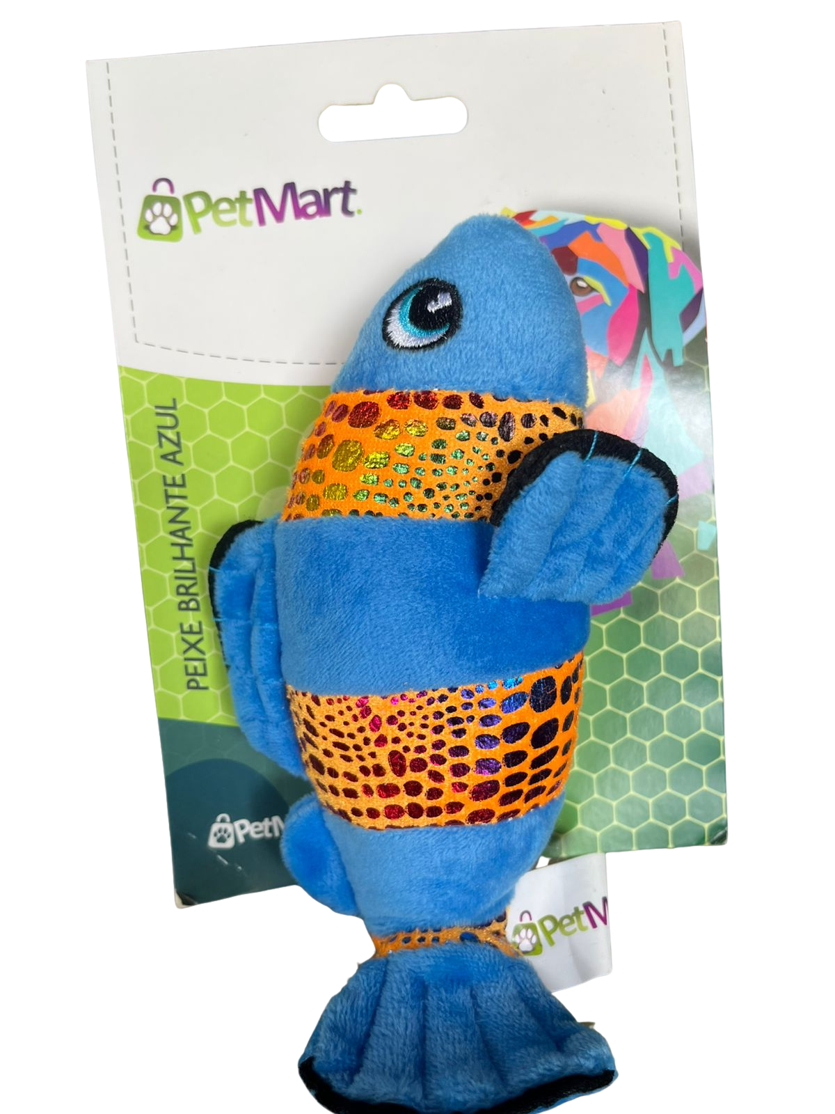 PELUCIA- PEIXE BRILHANTE AZUL