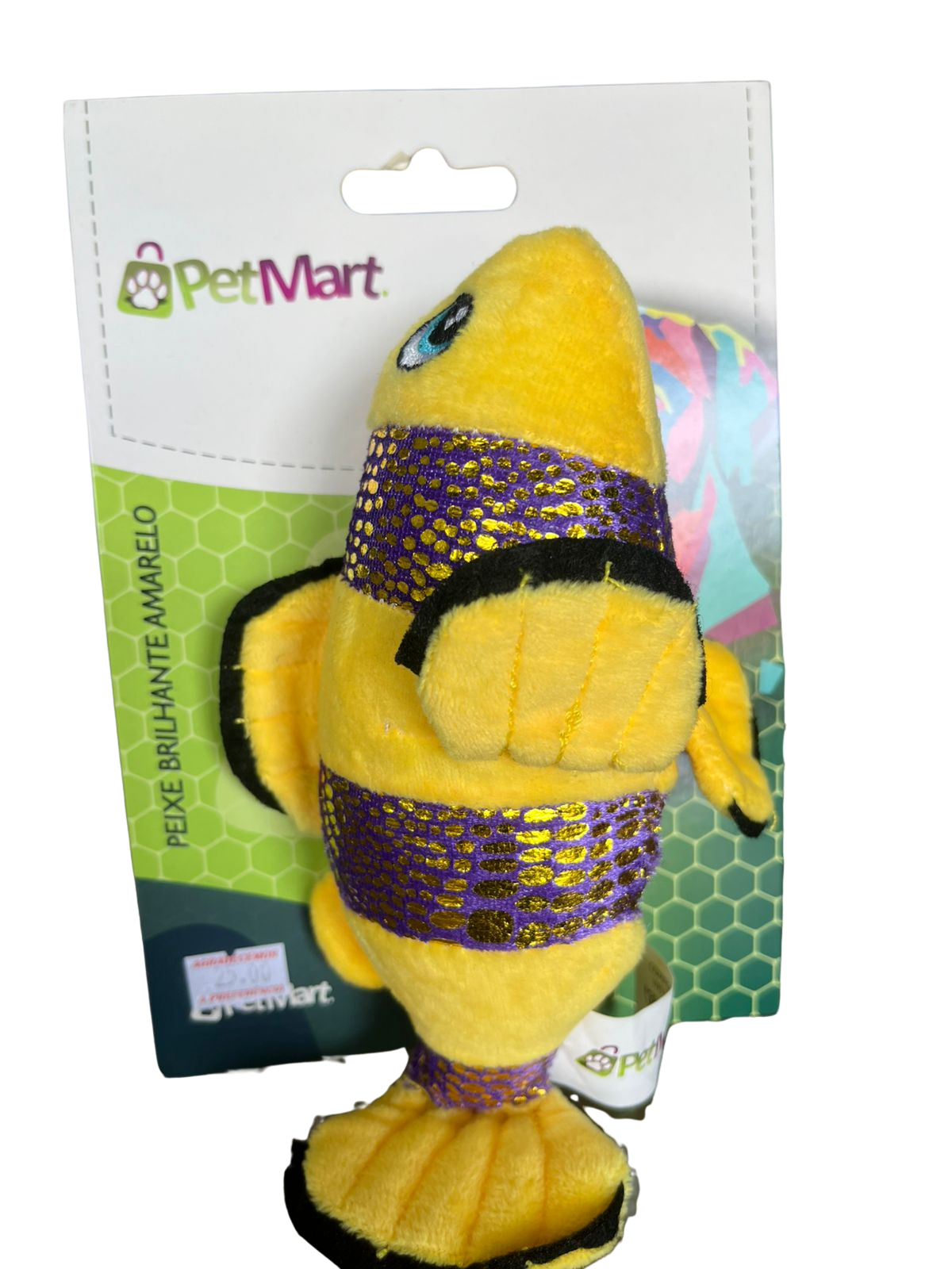 PELUCIA- PEIXE BRILHANTE AMARELO