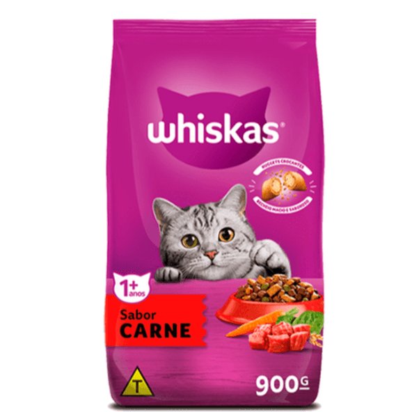 WHISKAS ADULTO CARNE 900G