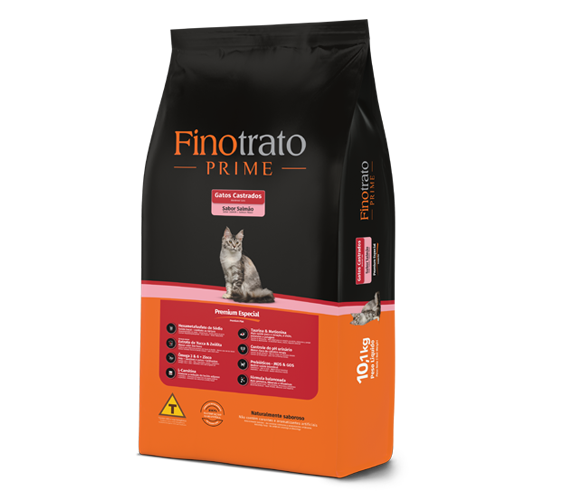 FINOTRATO PRIME SALMAO GATOS CASTRADOS 10,1KG