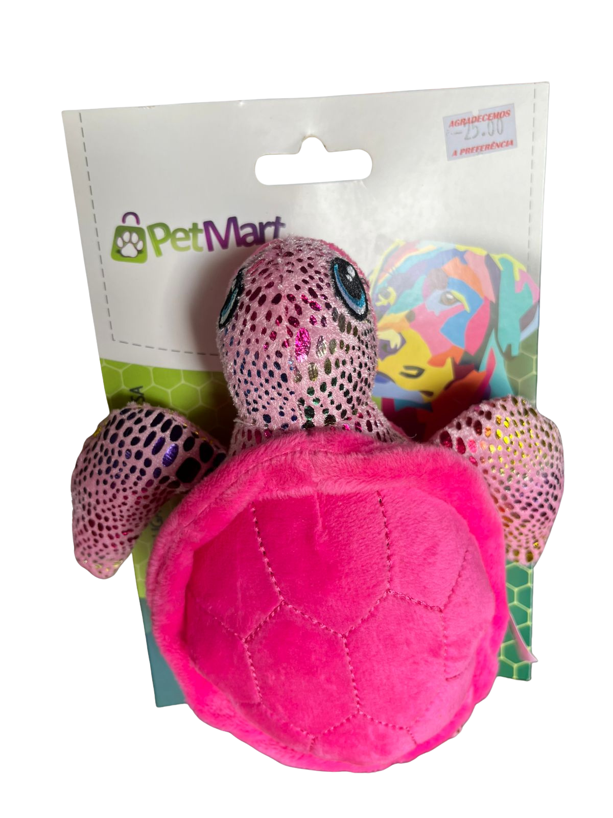 PELUCIA- TARTARUGA BRILHANTE ROSA