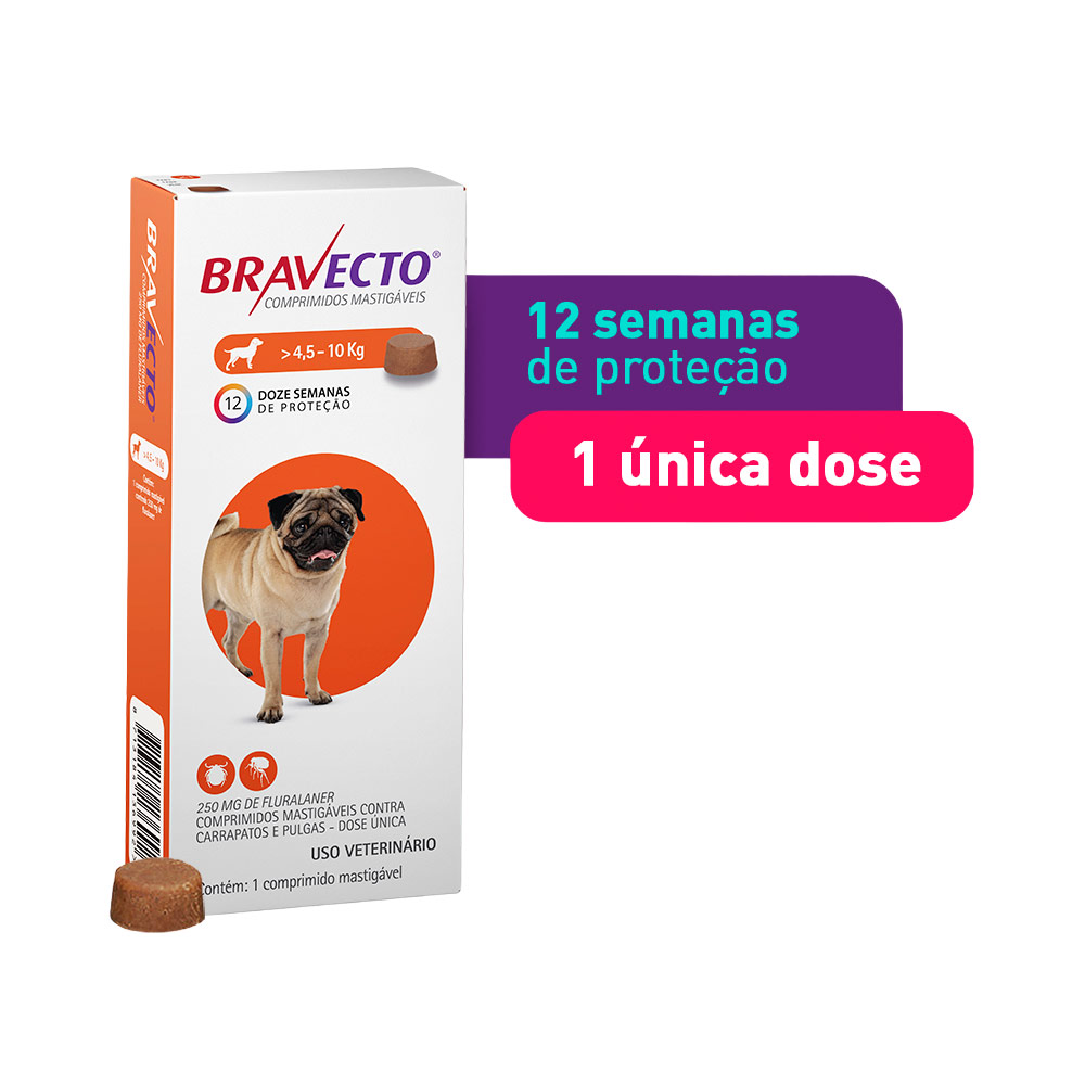 BRAVECTO 250 MG ( 4,5 - 10 KG ) - Imagem 2