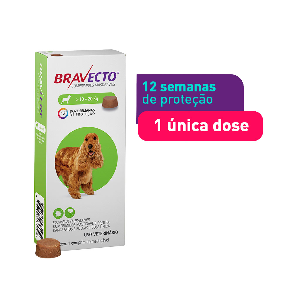 BRAVECTO 500 MG ( 10 - 20 KG ) - Imagem 2