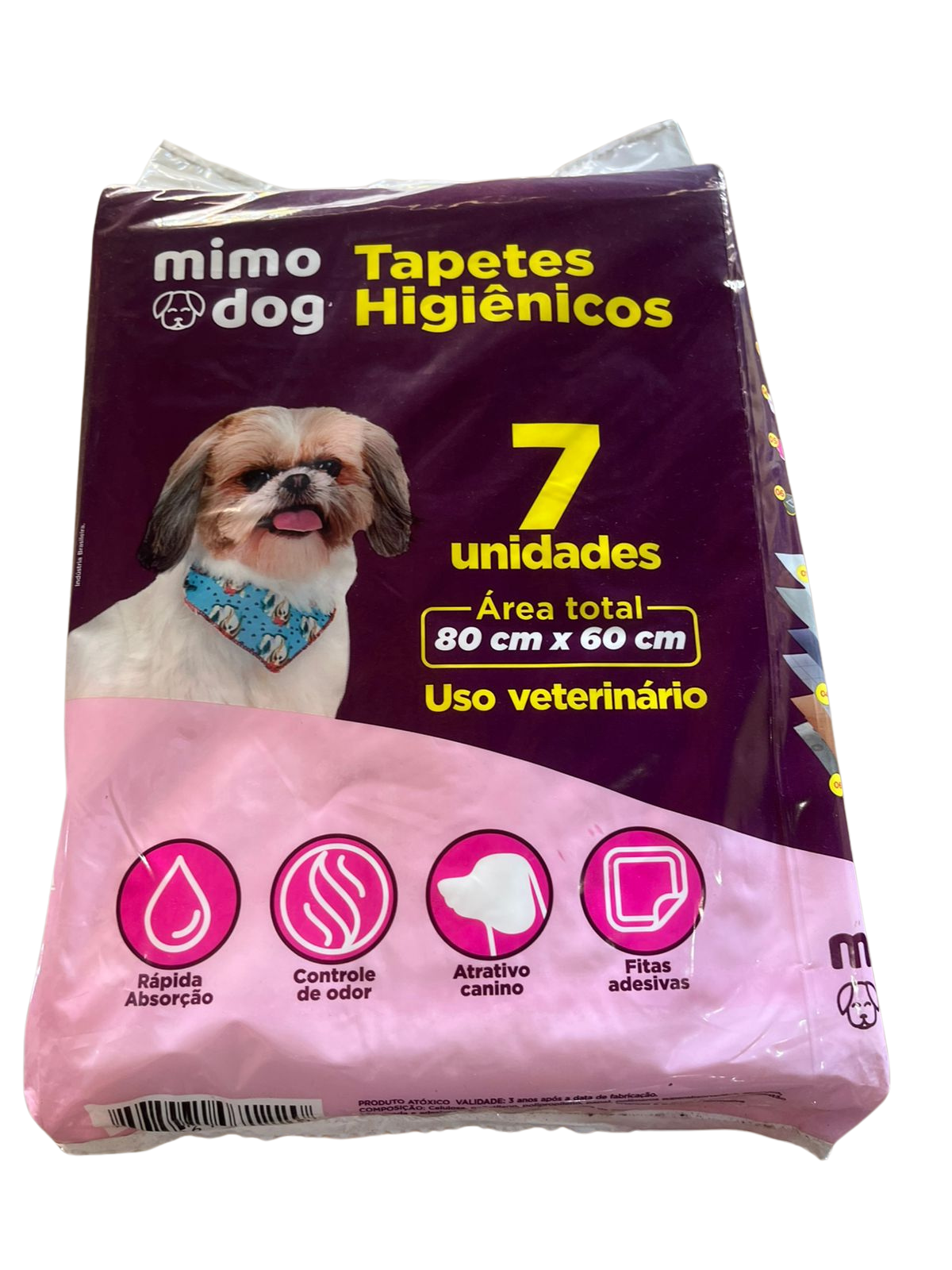 TAPETE HIGIENICO MIMODOG 80X60 C/ 7UN