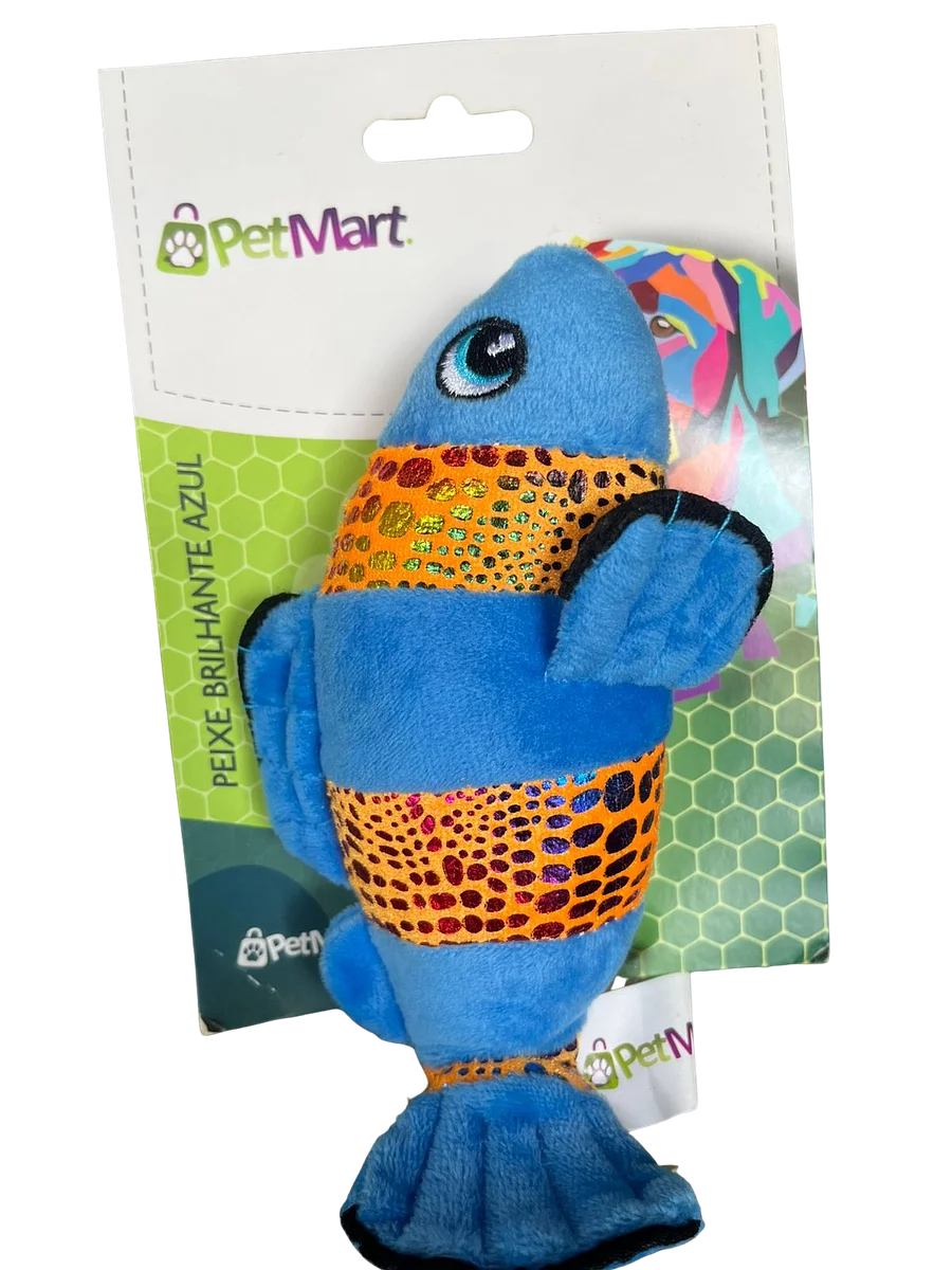 PELUCIA- PEIXE BRILHANTE AZUL