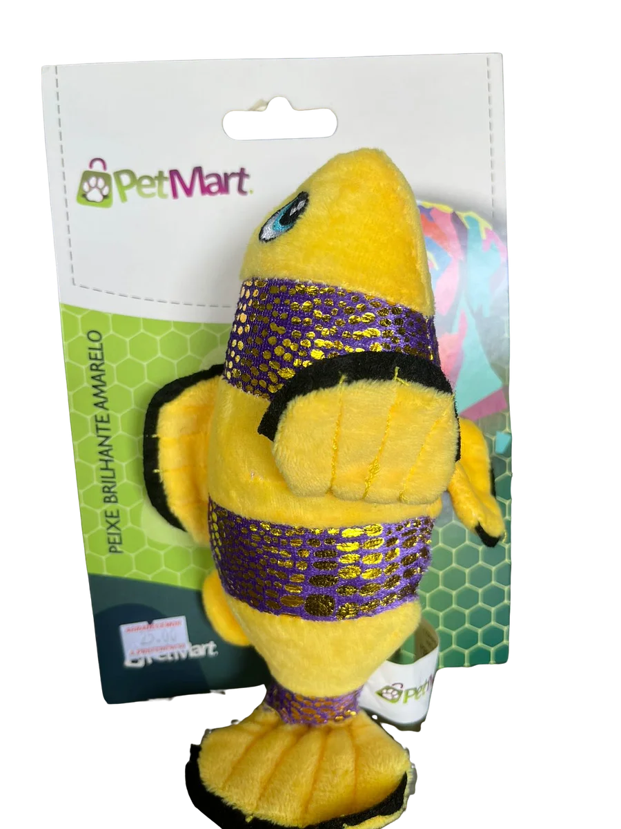 PELUCIA- PEIXE BRILHANTE AMARELO