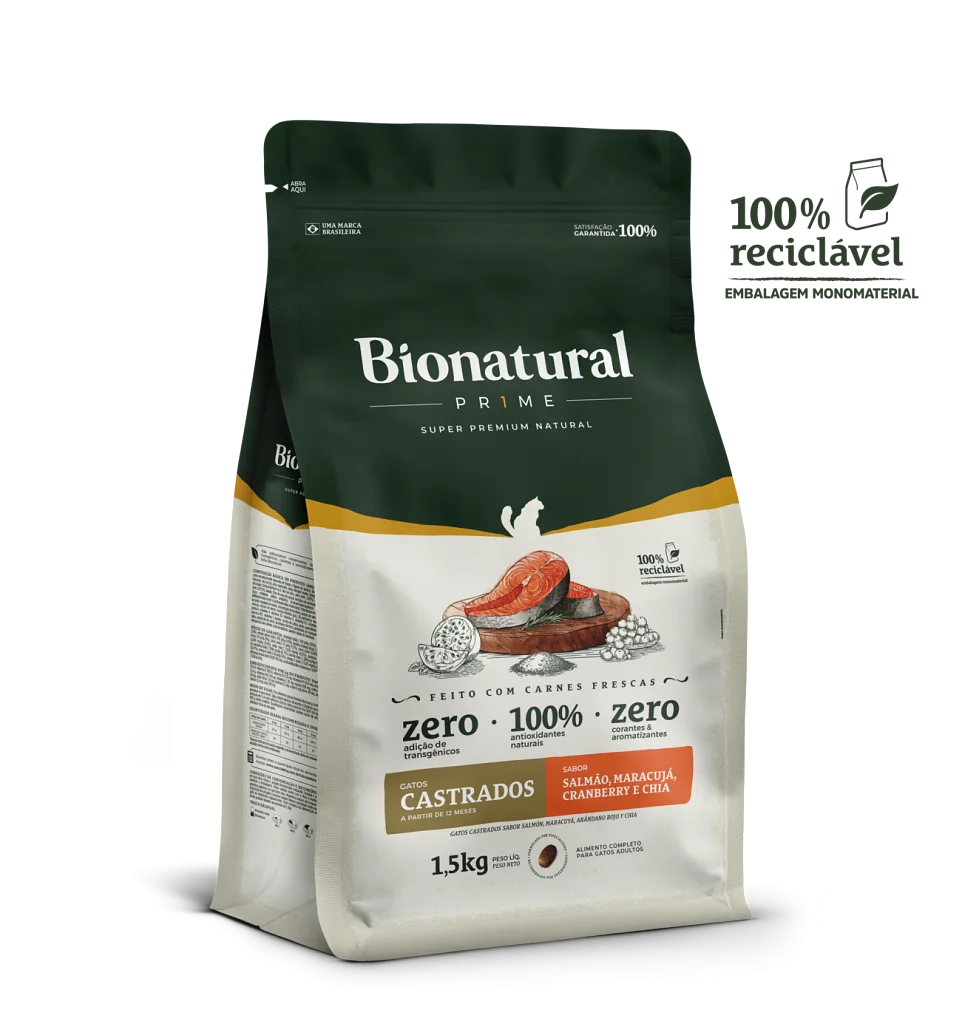 BIONATURAL GATOS CAST SALMAO 20KG