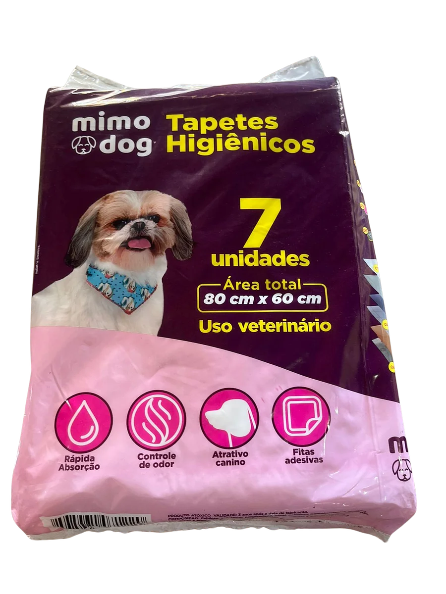 TAPETE HIGIENICO MIMODOG 80X60 C/ 7UN