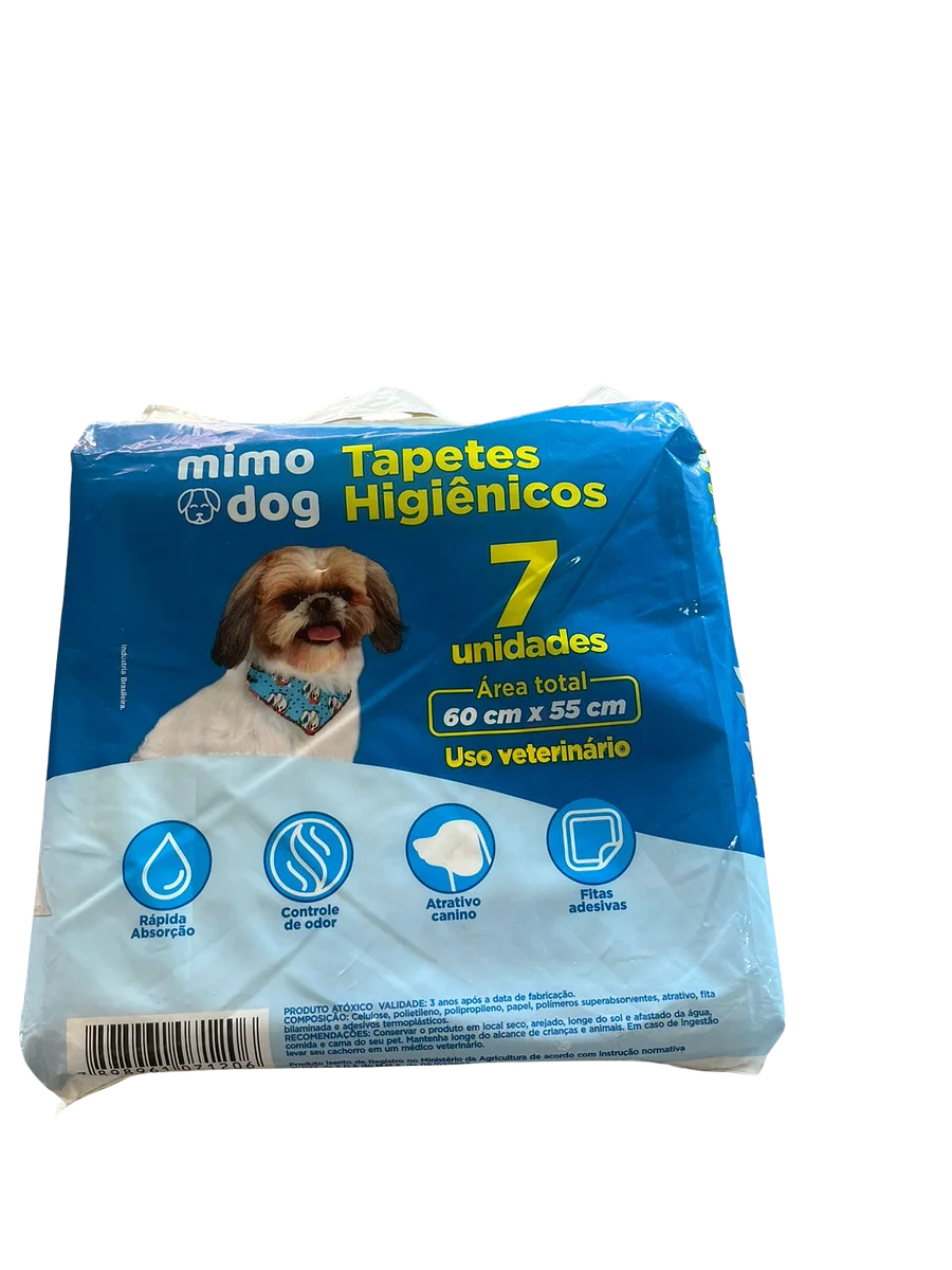 TAPETE HIGIENICO MIMODOG 60X55 C/ 7UN